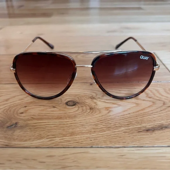 Quay Australia Tortoise and Gold Sunglasses - Picture 2 of 9